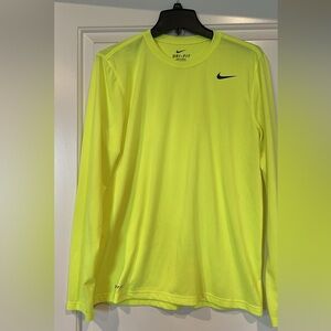 Nike Men's Bright Yellow Long Sleeve Tee